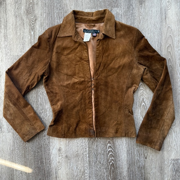 Vintage 90s Brown Suede Shirt Jackey - Picture 9 of 12